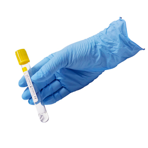 Son guantes de látex sin polvo mismo que libre de guantes desechables