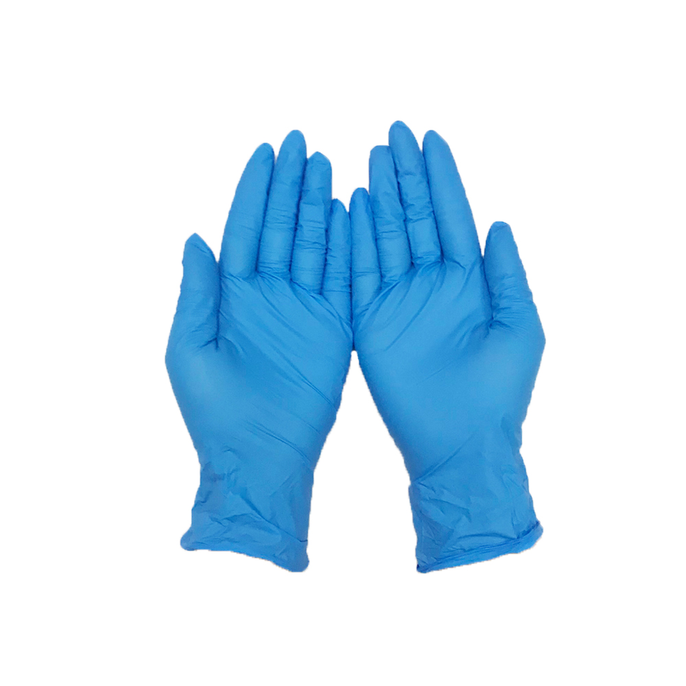 Guantes de nitrilo desechables sin polvo azul XS para enfermeras médicas
