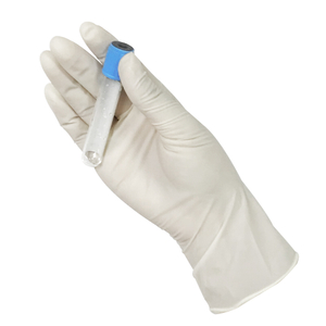 Guantes de examen de látex desechables sin polvo de tamaño pequeño