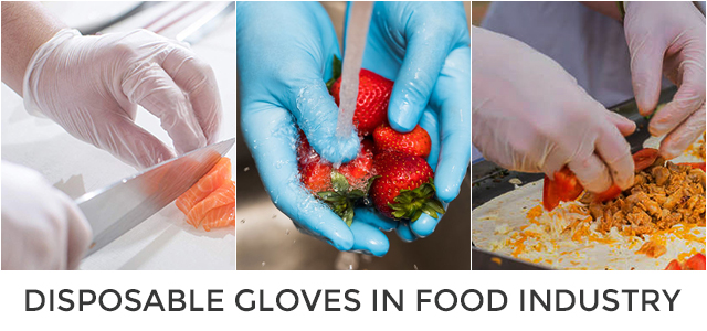 Guantes desechables en la industria alimentaria